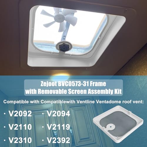 Zejoot Roof Vent Frame Screen Replacement BVC0573-31 13.5"X13.5" Compatible with Ventadome Roof Vent V2092,V2094, V2110,V2119,V2310,V2392, Birch White by Zejoot - Image 4