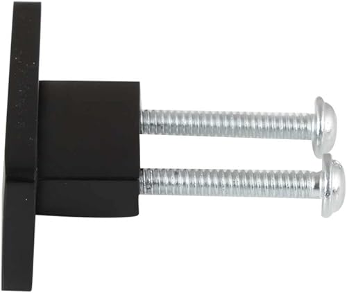 Miniatura 3 de Indian Shelf Paquete de 2 pomos rectangulares de acero negro para cajones de cuarto de bebé, accesorios de gabinete de cocina, puerta, pomos