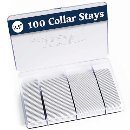Image of 100 Plastic Collar Stays for Men's Dress Shirts - Plastic Collar Stays for Men (2.5 inch) (Medium)