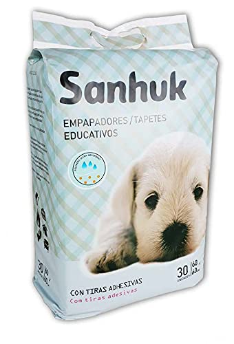 Complementos Para Aves - empapadores educativos SANHUK para Perro 60x60 cm 30 ud