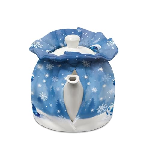 Image of Snowman Tea Cozy Insulated Rooster Print Kitchen Kettle Cover Farmhouse Tea Pot Dust Cover for Keeping Warm Teas Cosies Home Kitchen Christmas Decoration Gift for Friends