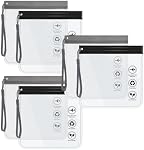 6 Pcs Clear Travel Toiletry Bag - Airport Security Liquids Bags, 20 x 20cm TSA Approved, Travel Accessories Makeup Bags Holiday Essentials Luggage for Men Women (6 Pcs-Black/Grey)