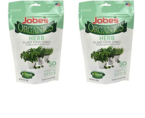 Jobe's Organics Herb Fertilizer Spikes, 50 Spikes(2-Pack)