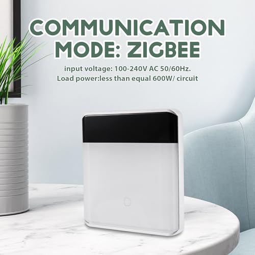 Interrupteur tactile Tuya Zigbee 3.0 commande LED verre blanc EU Plux - 7