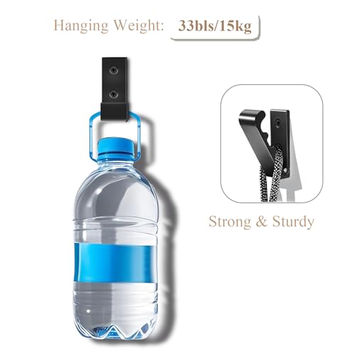 OHIYO Klapphaken, 6er-Pack schwarze Wandhaken zum Aufhängen von Mänteln, Handtüchern, Rucksäcken, Taschen, Wellen-Klapphaken