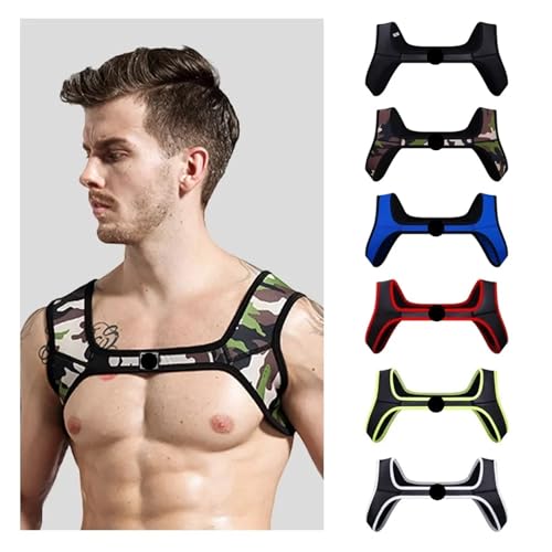 Male Neoprene Harness Men Gay Clothing Tank Top Sexual Body Leather Chest Harness Belt Strap Punk Rave Costumes For Sex2