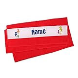 Einheit: Stück Herz & Heim® Handtuch 50 x 100 cm Seepferdchen mit Namensaufdruck Rot