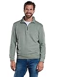 Kragen mit Reißverschluss engbers Herren Sweatshirt mit Stehkragen, 34143, Türkis in Größe 4XL
