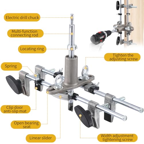 Türschloss-Einsteck-Set, 18 mm, 22 mm, 25 mm, Wartungsset, Holzbearbeitung, Lochsägenöffner, 18 mm, 22 mm, 25 mm, für Holztürschloss, Installationsset, Vorrichtung