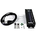 StarTech.com 10-Port USB 3.0 Hub - 5Gbps - Metal Industrial USB-A Hub with ESD & Surge Protection - Din Rail, Wall or Desk Mountable - TAA Compliant USB Expander Hub (ST1030USBM)