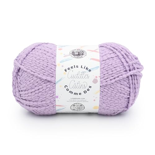 Lion Brand Yarn Feels Like Cuddles, Bulky Yarn for Knitting and Crochet, Lavender Fields, 1 Pack