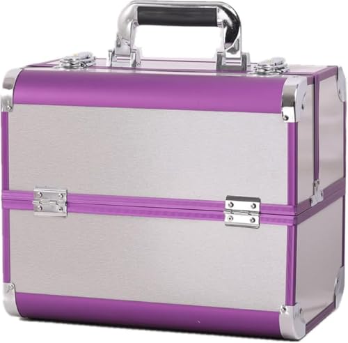 SLLS メイクボックス 大容量 コスメボックス 鍵付き スライドトレイ 化粧箱 化粧品収納 ジュエリー・アクセサリー対応 防塵防水 持ち運び便利 自宅・旅行・出張用 プロ用