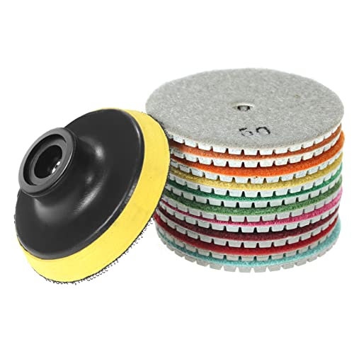 ERYUE Almofada de polimento,10 peças de diamante flexível de 3 polegadas almofadas de polimento úmid
