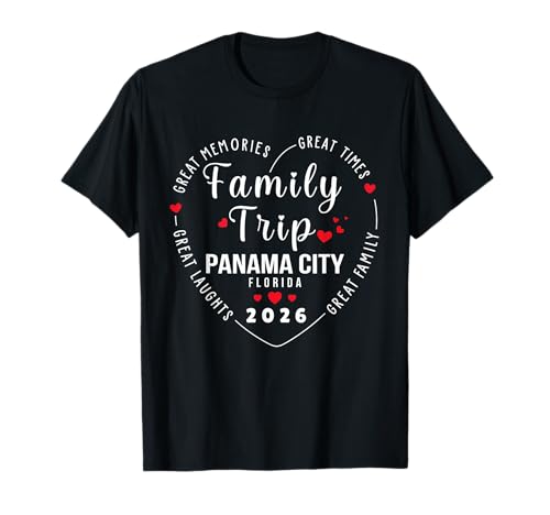 Funny Family Trip Panama City Florida 2026 Vacation Beach T-Shirt