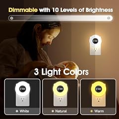 Plug In Night Light Shower Timer Clock product photo