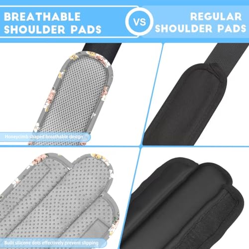 Image of ZINZ 2-Pack Universal Shoulder Pad with Ultra thick Cushion for Bag Luggage Bag Crossbody, Plus Long & Anti-Slip & Breathable,Light Rose-2Pack