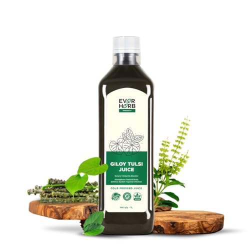 Image of Giloy Tulsi Juice 1 L | Strengthens Body Defence System | Natural Immunity Booster | Zero Added Sugar (Giloy Tulsi)