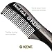 KENT A 81T Graphite X-Small Men's Beard Mustache Pocket Comb, Fine Toothed for Facial Hair Grooming and Styling. Hand-Made of Quality Cellulose Acetate, Saw-cut Hand Polished. Made in England