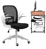 URRED Ergonomic Office Chair Mesh with Foldable Backrest, Mesh Home Office Computer Task Desk Chairs
