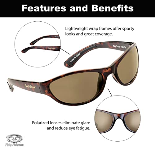 Flying Fisherman 7865Ta Sunglass, Shiny Tortoise Frames/Amber Lenses, One Size #TOP2