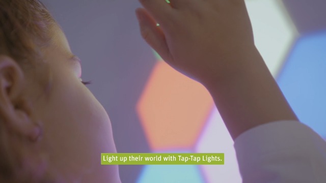Image of Bright Autism Tap-Tap Touch Sensory Lights, Dimmable 10-Piece Set for Kids