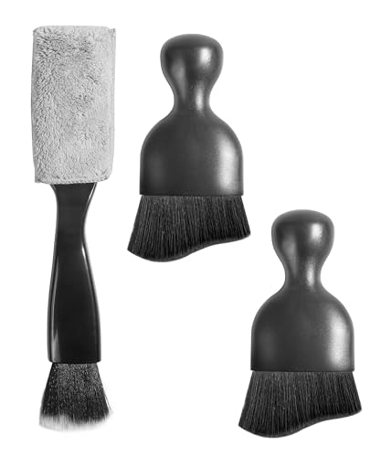 AOCISKA Car Detailing Brush,Car Detailing Kit Interior Cleaner,Car Detailing Brushes Car Cleaning Tool,Car Cleaning Brush Interior,Car Detail Brush Cleaning Tool (Black)