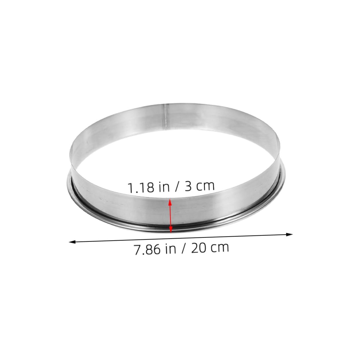 BCOATH Stainless Steel Pizza Tart Ring Round Pizza Molds for Easy Dough and Topping Application Durable Baking Tool for Home Kitchen Use