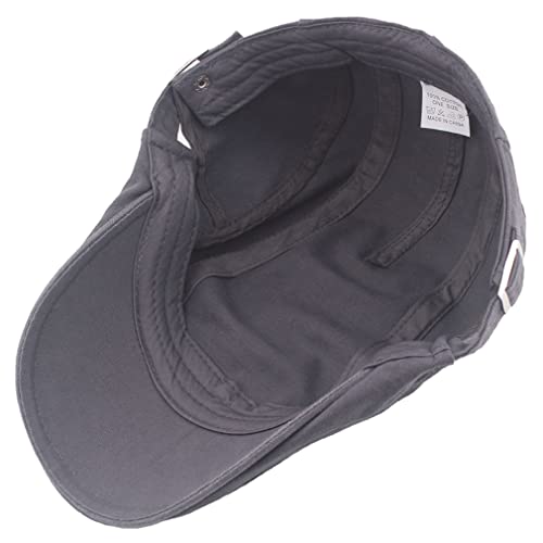 Image of Quanhaigou Men's Cotton Flat Ivy Gatsby Newsboy Driving Hat Adjustable Irish Cabbie Ivy Driving Hunting Cap