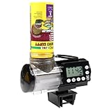 JBL PRONOVO AUTOFOOD - Comedero automático para acuario, alimentación con gránulos de pienso para peces hasta 4 veces al día, incluye soporte y anillo adaptador para ampliar el volumen a 375 ml, color