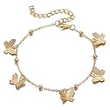 bracelets de cheville for femme, bracelets de cheville papillon for femme grande cheville, collier papillon chaîne tour de cou papillon et tennis papillon cheville réglable bracelets de cheville initi