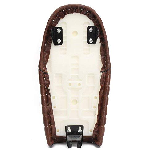 Motorcycle Cafe Racer Seat Universal Flat Brat Vintage Saddle Seat For CB Yamaha XJ (Brown) - Thumbnail 7