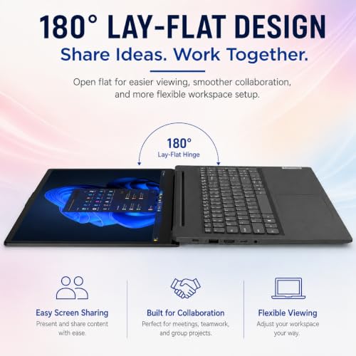 Image of Lenovo 2026 V15 Slim Laptop | 15.6 inch FHD Display | Efficient Intel Quad-Core Processor | 16GB DDR5 RAM | 512GB SSD | Wi-Fi 6 | Ethernet(RJ45) | Long Battery Life | Win 11 Pro | MS 365 for the Web