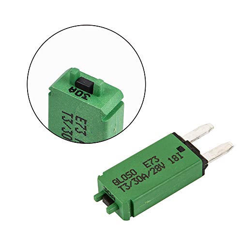 Gloso E73 Mini Atm 30 Amp Circuit Breakers Manual Reset (T3) - 1 Pack (30A) #TOP4