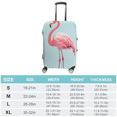Flamingo Travel Luggage Cover Elastic Washable Suitcase Cover Dustproof Anti-Scratch Suitcase Protector Fits 19-32 Inch Luggage, L2