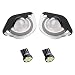 HERCOO LED License Plate Light Lamp Lens White Bulbs Black Housing Compatible with 1994 to 2004 Ford Mustang Pickup Truck Rear Step Bumper, Pack of 2