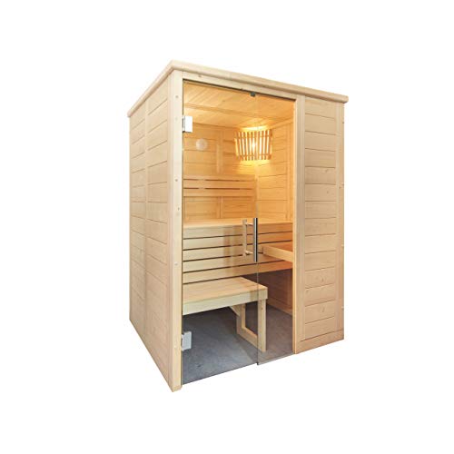 FinnTherm Alaska Sauna Mini Saunakabine Fichtenkabine mit...