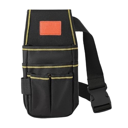 Bolsa de herramientas para electricista, cinturón de herramientas de cintura, organizador ajustable resistente, 10.24 x 5.51 pulgadas, compacto, ideal para construcción, reparación de automóviles y