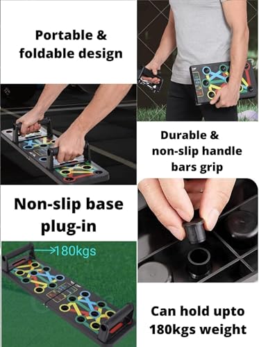 Image of SKYCELL Push Up Board: Versatile Push Up Stand for Chest Workout & Home Gym Exercise Pushup Stand, Ideal Home Gym Equipment for Strength Training and Fitness, Durable and Ergonomic