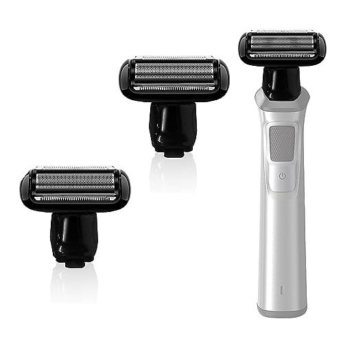 BESTBOMG Replacement Heads Compatible with Philips Norelco Multigroomer All-in-One Trimmer Series 3000/5000/7000/9000, Foil Shaver Replacement Head 2 Pack