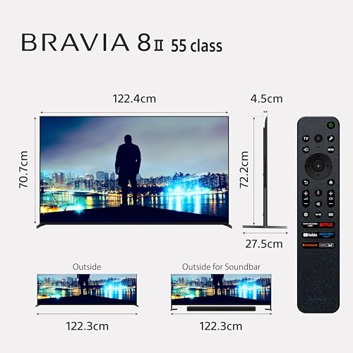 Image of Sony 139 cm (55 inches) BRAVIA 8M2 Series 4K Ultra HD Smart OLED Google TV K-55XR80M2