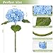 MARTINE MALL 3Pcs 21in Hydrangea Artificial Flowers, Latex Real Touch Hydrangeas Lifelike Large Hydrangea Flowers for Home Decor Party Arrangements Wedding Bouquets Centerpieces (Blue)