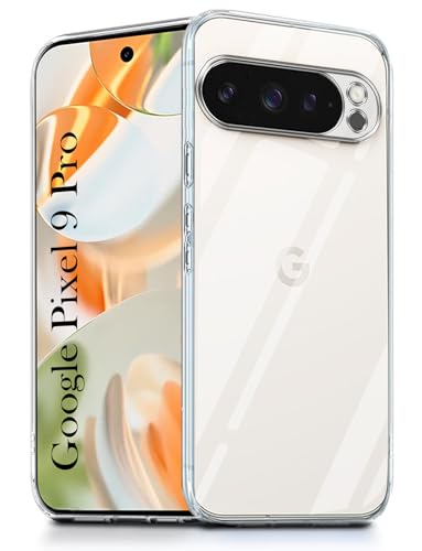 Image of Jkobi Back Cover for Google Pixel 9 Pro (Silicone Clear Shockproof Case with Camera Protection | Soft and Flexible | Transparent)