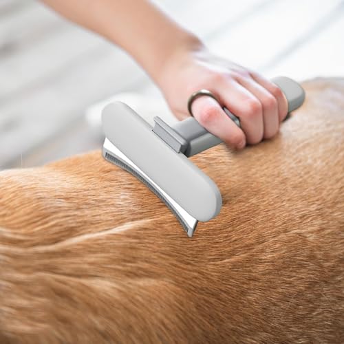 Pet Hair Removal Comb, Cat Grooming Comb, Pet Hair Grooming Brush, Release Button Grooming Comb, Dog Hair Care Comb, Pet Shedding Brush, Pet Care Supplies, Grooming Comb for Cats - Afbeelding 5