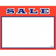 3.5" x 5.5" Sale Rectangular Burst Retail Value Sale Signs Cards / 100 Total Cards