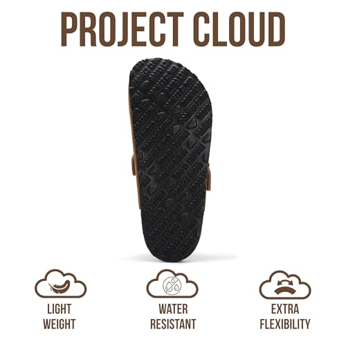 Image of Project Cloud 100% Genuine Leather Footbed Clogs for Women - Memory Foam Arch Support Slippers for Women - Trendy Slip-ons Women's Mules & Clogs Sandals