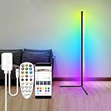Fonction de mémoire Lampadaire D’Angle LED Lampe sur Pied Rvb Moderne Décoration De Bricolage Détachable Grande Lampe Dimmable Set Minuterie avec Télécommande Et Contrôle App pour Le Salon Chambre TV Salle De