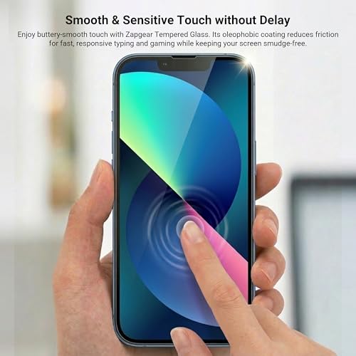 Image of Premium Tempered Glass for iPhone 13 /13 Pro /14 /17e /16e | Edge-to-Edge Protection | 9H Military Grade Hardness | Bubble-Free HD Clear Screen Protector