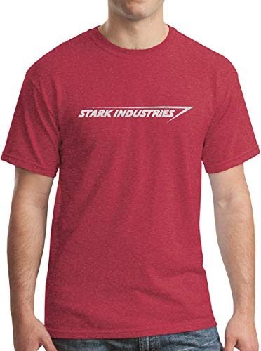 Stark Industries Iron T-Shirt Movie Tee Heather Red L
