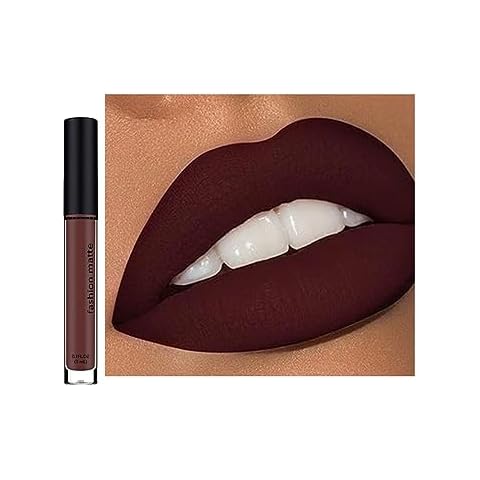 LYNTYAOU Matte Dark Brown Liquid Lipstick Cover