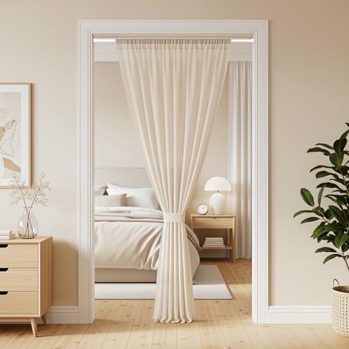 Image of MEXAU 4 Pack Spring Tension Curtain Rods 24-46In White Shower Curtain Rod | Adjustable Spring Tension Rods No Drilling for Window Closet Kitchen Wardrobe Bathroom, Non Slip Tension Rods ,7 /8 inch Diameter